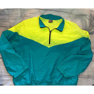 Vintage 80’s Surf Style Neon Windbreaker One Size